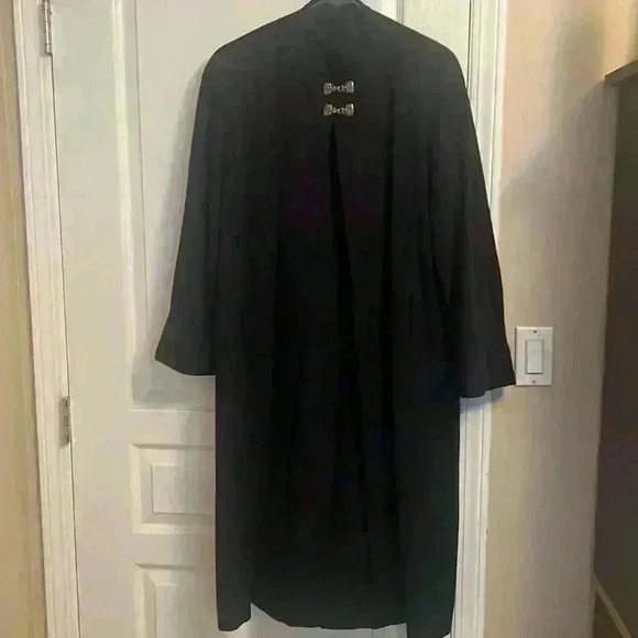 Vintage Madame  Rundge Full length Navy Coat - Picture 1 of 9